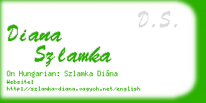 diana szlamka business card